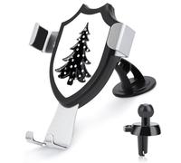 Jubonexis Bel supporto per telefono da auto a forma di albero di Natale con base triangolare a clip per bocchetta dell'aria e accessori per auto per smartphone cellulari da 4-6 pollici
