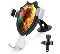 Jubonexis Bellissimo angelo con ali arcobaleno supporto per telefono da auto supporto triangolare clip base per bocchetta dell'aria supporto per telefono cellulare accessori automobilistici per