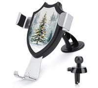Jubonexis Bellissimo supporto per telefono da auto a forma di albero di Natale, triangolare, base a clip, supporto per bocchetta dell'aria, supporto per telefono cellulare, accessori automobilistici