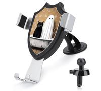 Jubonexis Black Cat Ghost in the Bath Car Phone Holder Mount Triangle Clip Base Air Vent Cell Phone Mount Car Mount Accessori per auto per smartphone cellulari da 4-6 pollici