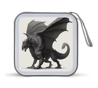 Jubonexis Black Dragon - Custodia portatile per CD e DVD, per auto, casa, viaggio