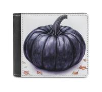 Jubonexis Black Pumpkin Fantasy - Portafoglio bifold in morbida pelle PU, portamonete, porta carte di credito, sottile, per uomini e donne