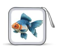 Jubonexis Blue and Orange Fish CD Case DVD Storage Case Portable per auto casa viaggio