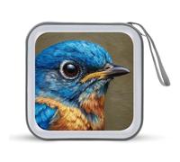 Jubonexis Blue Bird Head - Custodia portatile per CD e DVD, per auto, casa, viaggio