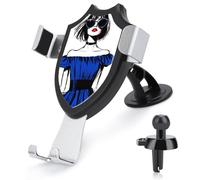 Jubonexis Blue Dress Woman with Big Sunglasses Car Phone Holder Mount Triangle Clip Base Air Vent Cell Phone Mount Car Mount Accessori per auto per smartphone cellulari da 4-6 pollici