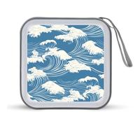 Jubonexis Blue Great Wave - Custodia per CD e DVD, portatile