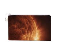 Jubonexis Borsa a portafoglio in tela,La borsa della moneta della stampa del sole, borsa del cambio della cerniera,Piccola borsa cosmetica