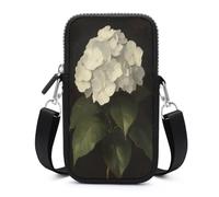Jubonexis Borsa blu pallida di Smartphone della borsa del telefono mobile della borsa a tracolla delle ortensie con la cinghia regolabile