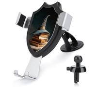 Jubonexis Cappello da strega su vecchi libri vintage supporto per telefono auto supporto triangolo clip base per bocchetta dell'aria supporto per telefono cellulare accessori automobilistici per