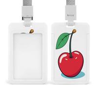 Jubonexis Carino cartone animato Cherry ID porta badge retrattile clip porta carte di credito protezione nome badge targhetta per lavoro ufficio medico infermiera