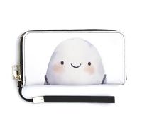 Jubonexis Carino fantasma che indossa uno stetoscopio, pochette lunga in pelle PU, portamonete, porta carte di credito, porta carte di credito e denaro per donne e uomini