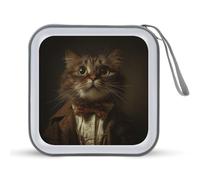 Jubonexis Carino gatto CD caso DVD Storage Case Portatile per Auto Casa Viaggio