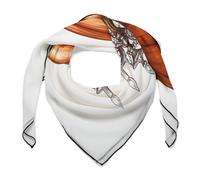 Jubonexis Cartoon zucca con lampadario di cristallo top donna sciarpa per capelli quadrata seta come sciarpa testa fazzoletto sciarpa in raso