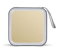 Jubonexis Caso di immagazzinaggio di DVD della cassa del CD della carta colorata di giallo della pianura portatile per la casa