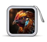 Jubonexis Chicken Head CD Case DVD Storage Case Portable per auto casa viaggio