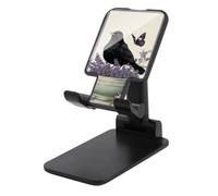 Jubonexis Ciotola per uccelli nera con supporto per telefono cellulare alla lavanda pieghevole e regolabile per scrivania