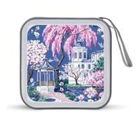 Jubonexis Classic French Floral CD Case DVD Storage Case Portable