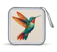 Jubonexis Colorato colibrì CD Case DVD Storage Case Portatile per Auto Casa Viaggio