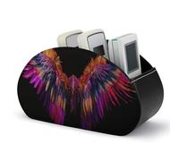 Jubonexis Colorato Wings of A Bird Telecomandi Holder con 5 scomparti in pelle TV Remote Caddy Storage Box Desktop Organizer