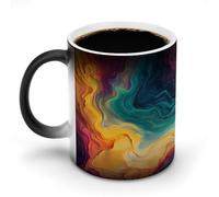 Jubonexis Colorful Simile Astratto Texture Cambiare Colore Tazze Cambiare Calore Tazza di Caffè In Ceramica Novità Divertente Tè Acqua Tazza 11oz