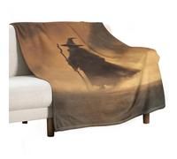 Jubonexis Coperta anti-pelucchi con fantasia scura e vecchia strega nella nebbia, comoda e resistente, per camera da letto, soggiorno, divano, letto, 127 x 152,4 cm