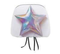 Jubonexis Copertura per poggiatesta auto con stampa olografica a stelle, 2 pezzi, elastica, comoda, per donne e uomini, universale, adatta alla maggior parte delle auto, furgoni, SUV, camion