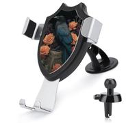 Jubonexis Crow on an old Wooden Crate Gothic Car Phone Holder Mount Triangle Clip Base Air Vent Cell Phone Mount Car Mount Accessori Automotive per 4-6 Pollici Cellulari Smartphone