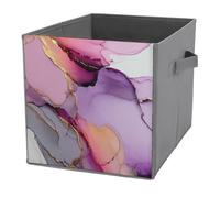 Jubonexis Cubi portaoggetti a forma di cubi di inchiostro ad alcool, pieghevoli, decorativi, in tessuto, organizer per la casa, con manici, per scaffali, armadi, 27 x 27 cm