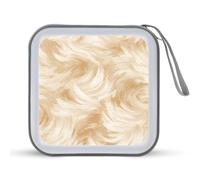 Jubonexis Custodia portatile per CD e DVD con pennellate ondulate e ricci, per auto, casa, viaggi