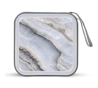 Jubonexis Custodia portatile per CD e DVD, con texture in pietra lucida, per auto, casa, viaggio