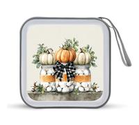 Jubonexis Custodia portatile per CD e DVD, con tre palline di cotone all'interno di zucche, per auto, casa, viaggio