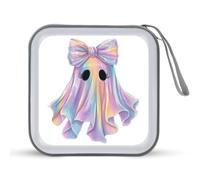 Jubonexis Custodia portatile per CD e DVD, in tessuto, motivo: fantasmi e cartoni animati, per auto, casa, viaggio