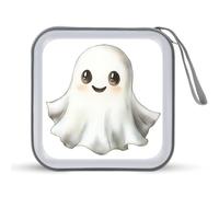 Jubonexis Custodia portatile per CD e DVD, motivo fantasma ad acquerello, per auto, casa, viaggio