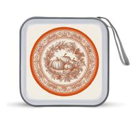 Jubonexis Custodia portatile per CD e DVD, motivo ghirlanda di zucca, per auto, casa, viaggio