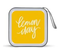 Jubonexis Custodia portatile per CD e DVD, motivo: Giornata del limone, per auto, casa, viaggio