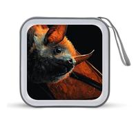 Jubonexis Custodia portatile per CD e DVD, motivo: pipistrello che vola di Halloween, per auto, casa, viaggio