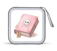 Jubonexis Custodia portatile per CD e DVD, per auto, casa, viaggi, colore: rosa pastello