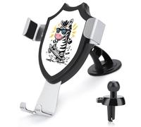 Jubonexis Cute Cartoon Zebra Skateboarding Car Phone Holder Mount Triangle Clip Base Air Vent Cell Phone Mount Car Mount Accessori per 4-6 Pollici Cellulari Smartphone