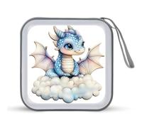 Jubonexis Cute Little Dragon CD Case DVD Storage Case Portable per auto casa viaggio