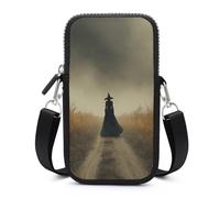 Jubonexis Dark Fantasy Elegante Strega Foggy Fields Crossbody Borsa Cellulare Smartphone Borsa Con Tracolla Regolabile