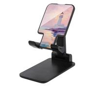 Jubonexis Distant Ocean Lighthouse Dreamy Pastel Sky Cell Phone Stand Pieghevole Regolabile Supporto per Telefono per Scrivania