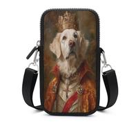 Jubonexis Dog Dressed As The King - Borsa a tracolla per cellulare, con tracolla regolabile