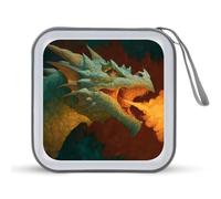 Jubonexis Dragon Breathing Fire - Custodia portatile per CD e DVD