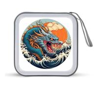 Jubonexis Dragon Great Wave Style CD Case DVD Storage Case Portable