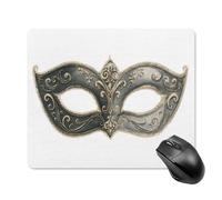 Jubonexis Elegante tappetino per mouse con maschera in pizzo nero, piccolo tappetino per mouse da ufficio per scrivania e laptop, con base in gomma antiscivolo, tappetino per mouse da gioco
