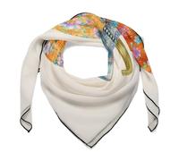 Jubonexis Fiori di campo colorati zucca autunno estetica donna sciarpa quadrata seta come sciarpa testa fazzoletto raso collo sciarpa