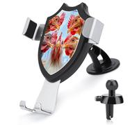 Jubonexis Five Chicken Car Phone Holder Mount Triangle Clip Base Air Vent Cell Phone Mount Car Mount Automotive Accessories for 4-6 Inch Cell Smartphone
