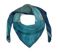 Jubonexis Foglie grandi turbinate blu correnti oceaniche donne sciarpa per capelli quadrata seta come sciarpa testa fazzoletto sciarpa in raso
