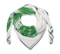 Jubonexis Foulard da donna con ali d'angelo verdi con gocce di vernice, sciarpa quadrata in seta come sciarpa per la testa fazzoletto sciarpa in raso