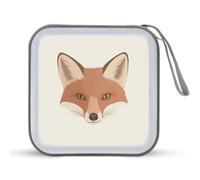 Jubonexis Fox Head Nursery Art CD Case DVD Storage Case Portable per auto casa viaggio